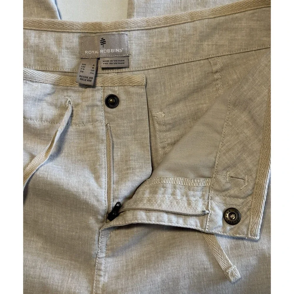 Royal Robbins Hempline Tie Pants Womens 4 Blended Undyed Comfort UPF